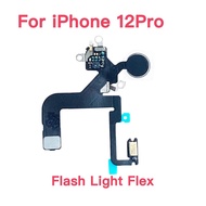 อะไหล่สายเคเบิลงอได้ไฟแฟลช Led แท้สำหรับ iPhone 12 Mini Pro Max พร้อมไมโครโฟน