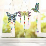 3pcs Diamond Painting Suncatcher DIY Creative Diamond Wind Chime Kit Hanging Diamond Painting Orname