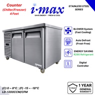 Imax 4 Feet Stainless Steel Counter Chiller Freezer  l Energy Saving l Undercounter Table top