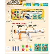 QS mart Mainan Anak Rocket Launcher Peluru Busa Bisa Tempel Kaca/Mainan Edukasi Anak Mortar Toys/Mai