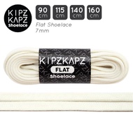 KIPZKAPZ FS75 VANILLA WHITE 90cm 115cm 140cm 160cm Shoelace Flat Shoelaces WHITE 7mm Shoe Lace