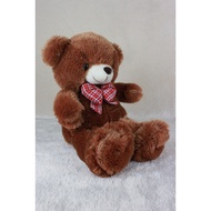 Checkered Ribbon Tie Bear Doll, Checkered Ribbon Tie Bear Doll Size L (27cm)