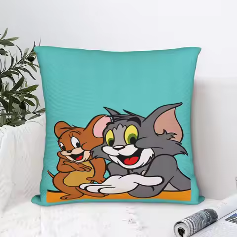 Good Friends Jerrys and Toms Pillow Case Soft Pillow Cover For Sofa Couch Bed Living Room Morden Cus
