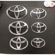 Toyota Black Carbon Chrome Front Rear Steering Oem Emblem Logo