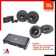 Terlaris Paket Audio Mobil Full Set Sound System JBL CLUB SERIES 1 - Speaker Split 2-Way Club 602C C