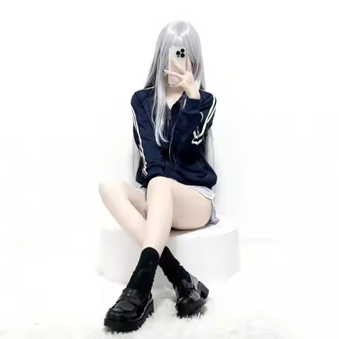 Kanade Yoisaki Cosplay Costume Set - Patchwork Stand-Collar Coat, Hoodie & Shorts, Daily Wear Availa