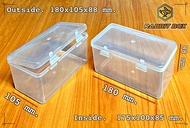 กล่องพลาสติก ขนาด 180x105x88 mm. (ขนาดช่องใส่ของ 175x100xสูง85 mm.) สำหรับใส่สิ่งของขนาดเล็ก อื่นๆ