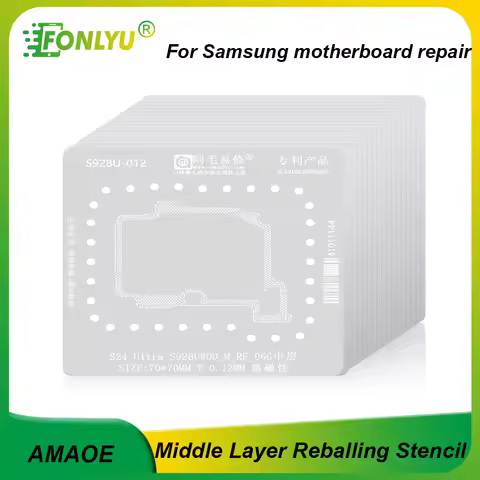AMAOE Middle Layer Reballing Stencil Platform Kit For Samsung S26 S25 SS24Ultra Z Flip5 Note20 Ultra