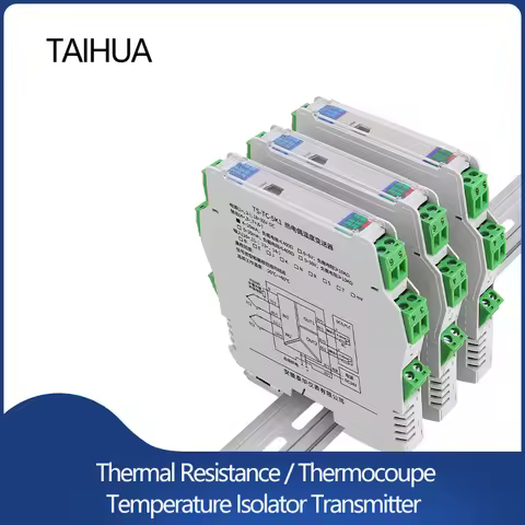 Temperature Transmi RTD pt100/ 1 Into 1 Out Signal Isolator TC Sensor Converter Module 4-20mA 0-10V 
