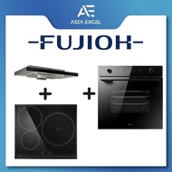 FUJIOH FR-MS1990R 90CM SLIMLINE HOOD + FUJIOH FH-ID5230 3 ZONE INDUCTION HOB + FUJIOH FV-EL61 70L BUILT-IN OVEN