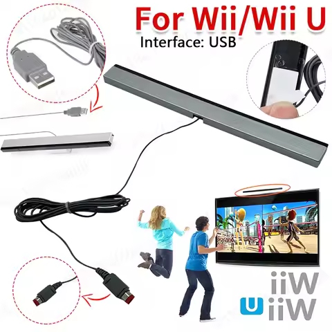 Wired Receiver Sensor Bar Infrared Motion Sensor Signal Receiver Stand Game Move Remote Fit for Wii 