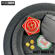 TNI mabes beret / TNI large marking beret / camel beret / black beret / TNI hat / TNI beret / premiu