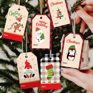 100pcs Happy Christmas Tag Gift Decoration Hanging Card Blessing Card New Paper Card