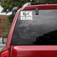 Cute Unique Car Body Window Stickers Cutting Sticker Kick Boxing