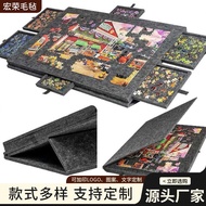 Children Puzzle Table 10 Pieces Non-Woven Puzzle Mat 6 Drawers Portable Puzzle Puzzle Board Sorting 