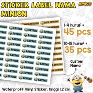 Minion Name Sticker Stationery Stationery Minion Name Label Sticker Stationery Place To Eat Etc
