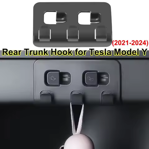 for Tesla Model Y HW4.0 2024 Accessories Rear Trunk Hook Seat Button Cargo Grocery Shopping Bag Hold
