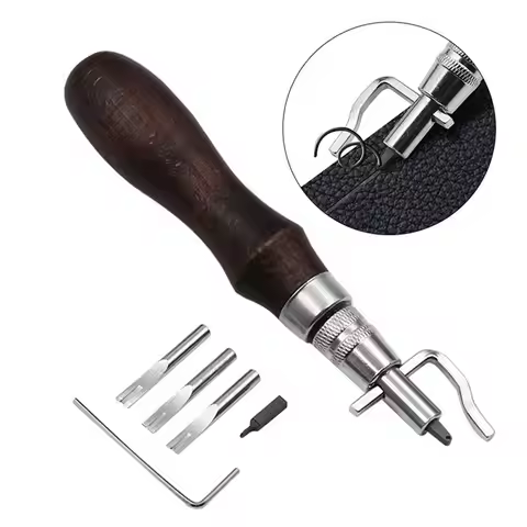 7 In 1 Leather Edge Trimmer Edge Pressing Trenching Edge Beveller Groover Multifunction Edge Cutting
