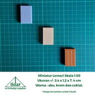 AN - Miniature 3-Door Wardrobe Model 1:50 Scale Wardrobe/
