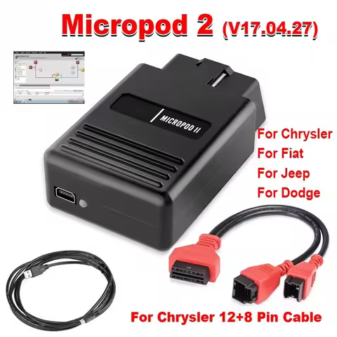 MicroPod 2 for CHRYSLER for JEEP For DODGE For Fiat MicroPod2 Scanner Work with CDA6 Flash Downloder