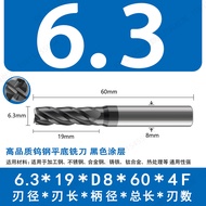 Tungsten Steel End Mill 2 Flute 3 Flute 4 Flute 6.05-6.45mm Diameter Stainless Steel Milling Tool No