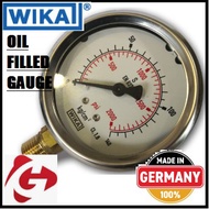 [Wika] Oil Filled Pressure Gauge , Pressure Meter , 100% Germany Wika Brand , Heavy Duty Semi-Stainl