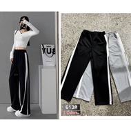 Jogger pants list dipinggir style high waist 76