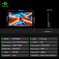 Qifen หน้าจอคอมพิวเตอร์แบบแบนราบขนาด27นิ้ว100HzP27h2m คอมพิวเตอร์สำหรับเล่นเกมหน้าจอ LED พีซี