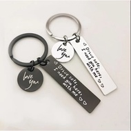 GANTUNGAN Unique and Cute Drive Safe Couple Keychain/ Drive Safe Couple Keychain Heart of the Road, 