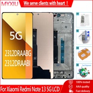 AMOLED 6.67 "สำหรับ Xiaomi Redmi Note 13 5G LCD 2312DRAABG 2312DRAABI 5G อะไหล่จอแสดงผล LCD แบบสัมผั