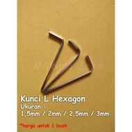Allen Key L Key 1.5mm 2mm 2.5mm 3mm 4mm 5mm Hexagon Hardness Wrench