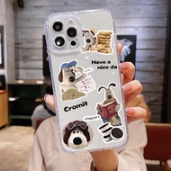 Cute Dog Wallace&Gromit Compatible for iPhone 14 15 Pro Max 13 mini 11 12 Pro XS Max X 6S 7 8 Plus S