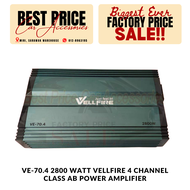 VE-70.4 2800 Watt VELLFIRE 4 CHANNEL CLASS AB Power Amplifier