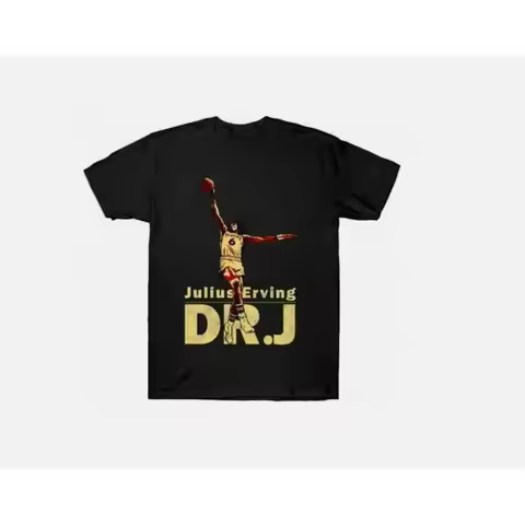 Julius Erving DR J Men T shirt Black Cotton All Size S 5XL