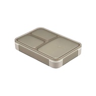 CB JAPAN Foodman Bento Box, Thin Bento Box that can be carried upright, 600ml [Antibacterial], Gray 