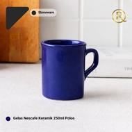 Gelas Cangkir Nescafe Stoneware Keramik 250ml Polos