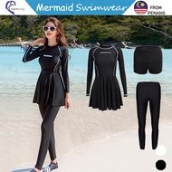 【Mermaid】Women Swimwear Swimming Suit Muslimah 女款女士长袖长裤泳衣女Baju renang perempuan Muslimah baju mandi 