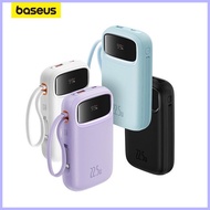 ✉ ♟ Baseus Qpow2 Power Bank 20000mAh 10000mAh PD Fast Charging Powerbank Built in Two Cables Portab