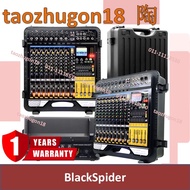 BlackSpider 1350W / 1000W X 4 10 Channels Professional Power Mixer Amplifier Bluetooth USB AmpAudio 