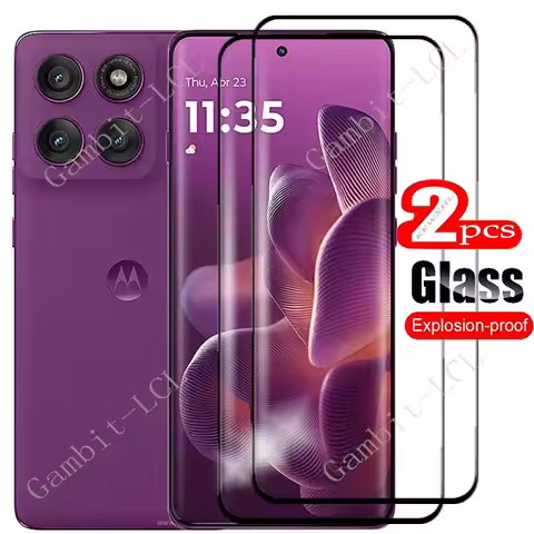 2PCS 9H 3D Original Curved Full Glue FOR Motorola Edge 60 Pro Tempered Glass Cover ON Edge60 Fusion