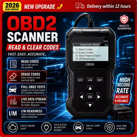 OBD2 Scanner V519 & V410 Full Function Car Diagnostic Tool Read & Clear Codes Live Data Stream I/M R