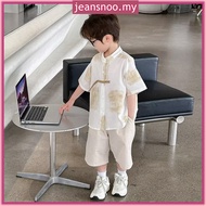 New Chinese Style Handsome Boy Boy Boy Short-Sleeved Clothes New Style Children Boy New Chinese Styl