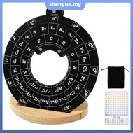 Metal Chord Wheel Easy to Use Melody Tool Practical Guitar Theory Wheel with Chord Poster and Wood S