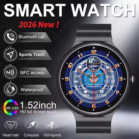 Men Smart Watch 2.09" AMOLED Screen Bluetooth Call Heart Rate Smartwatch All-day Blood Oxygen Monito
