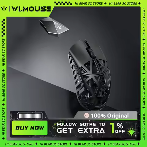 WLmouse Beast X Max Wireless Mouse PAW3950HS Sensor 8K Magnesium Alloy FPS Gaming Mouse Lightweight 