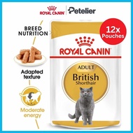Royal_f-Canin,ju/British>K)Shorthair}S)Adult}Y)(85g}F)x~x*12~F*Pouches) Wet Cat Food - Feline Breed