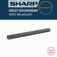 Sharp HT-SB117 2.0ch Soundbar | 50W Powerful Audio | Bluetooth | Sleek & Compact