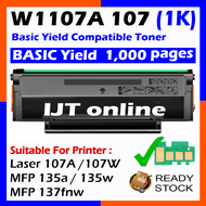 Ready With Chip Plug & Play Toner Cartridge Compatible to HP 107A W1107A 1107A 1107 107A HP107A Cart