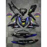 🇻🇳COVERSET EXCITER Y15 V1 V2 HLY MONSTER GP 46 BIRU HIJAU YAMAHA Y15 V2 HLY COVERSET CUSTOM STRIPE T