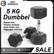 Ready 5KG Dumbbell set fitness equipment hexagonal Dumbbell with environmental protection Sports